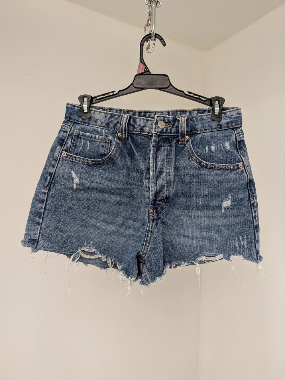 Wild Fable High-Rise Distressed Denim Shorts - Blue (6)
